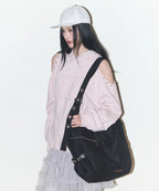 ILLIGO LETTERING BIG SHOULDER BAG - BLACK
