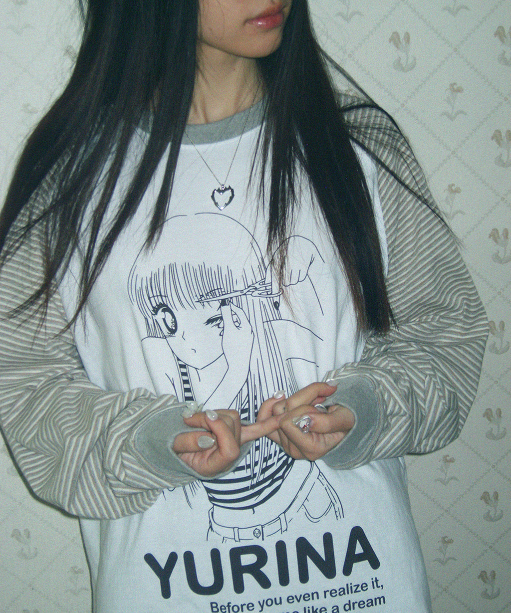 WONDERVISITOR YURINA RAGLAN LS-T / WHITE