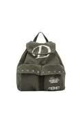 DEINET D & FRIENDS STUD POCKET BACKPACK IN KHAKI