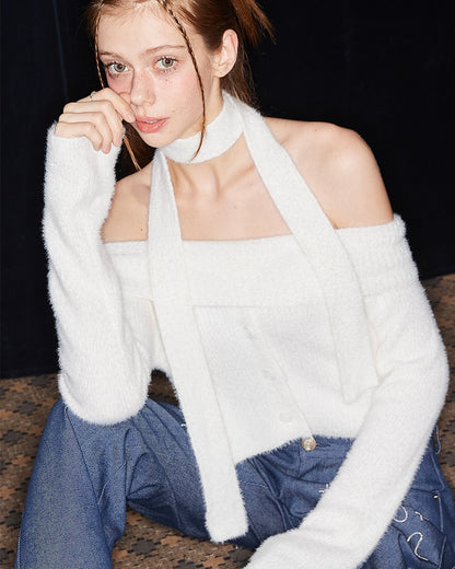 LUVISTRUE NM OFFSHOULDER KNIT / IVORY