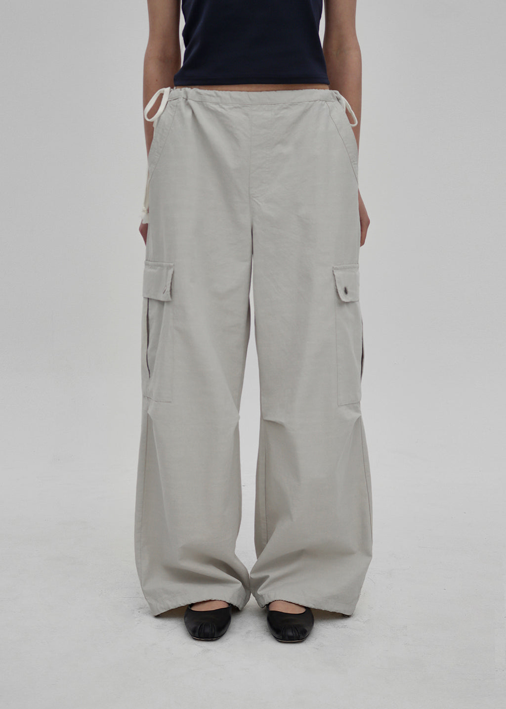 [韓國製造🇰🇷] BLACKUP Draped String Cargo Pants / 2colors