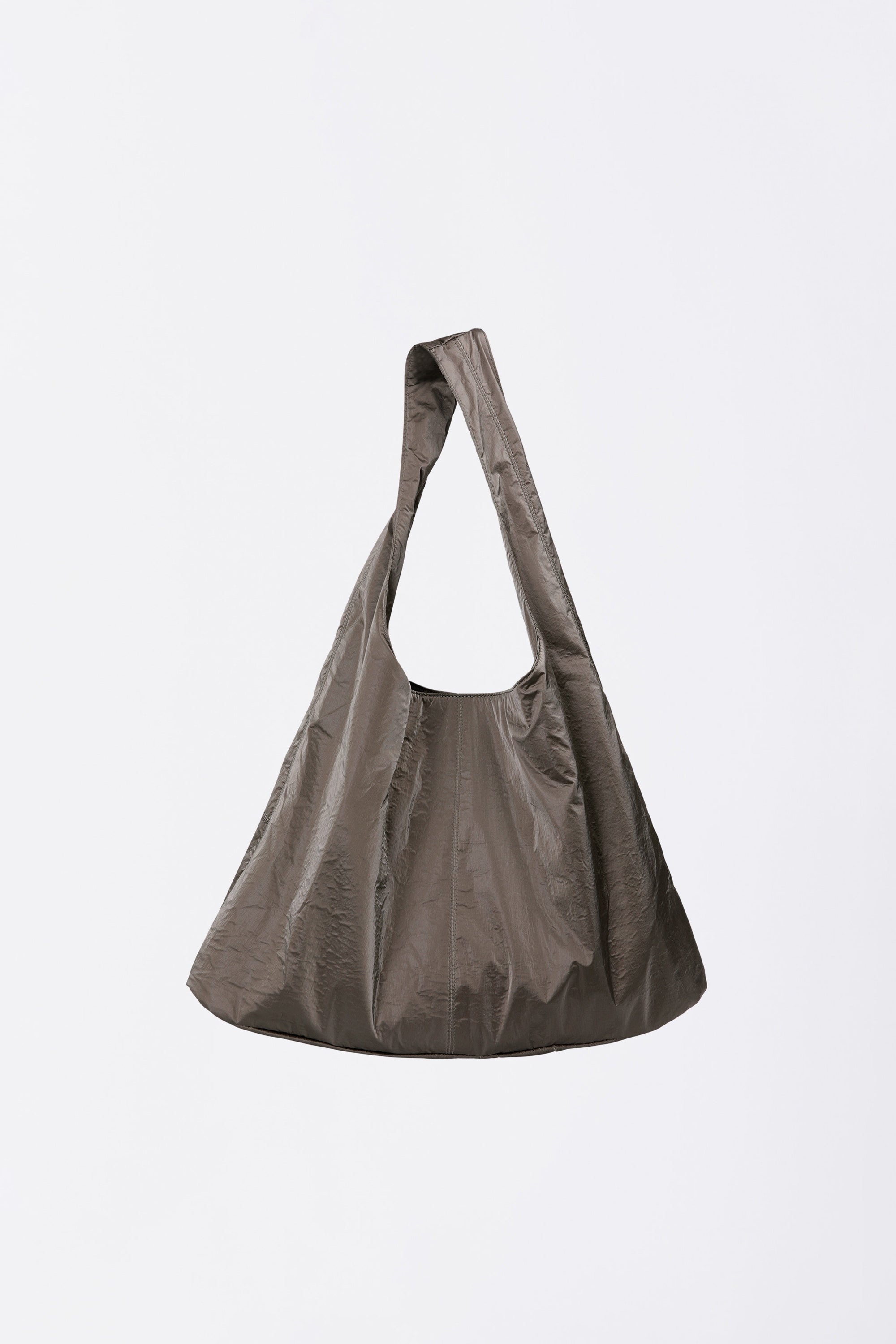 Sculptor Stud Metallic Hobo Bag Gun Metal