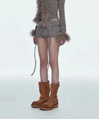 GILA ARCHIVE BOLD LOGO POCKET KNIT SHORTS_BROWN