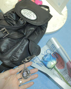 [jennie同款🎀] lotsyou Nostalgia Chubby Backpack - Nylon Black