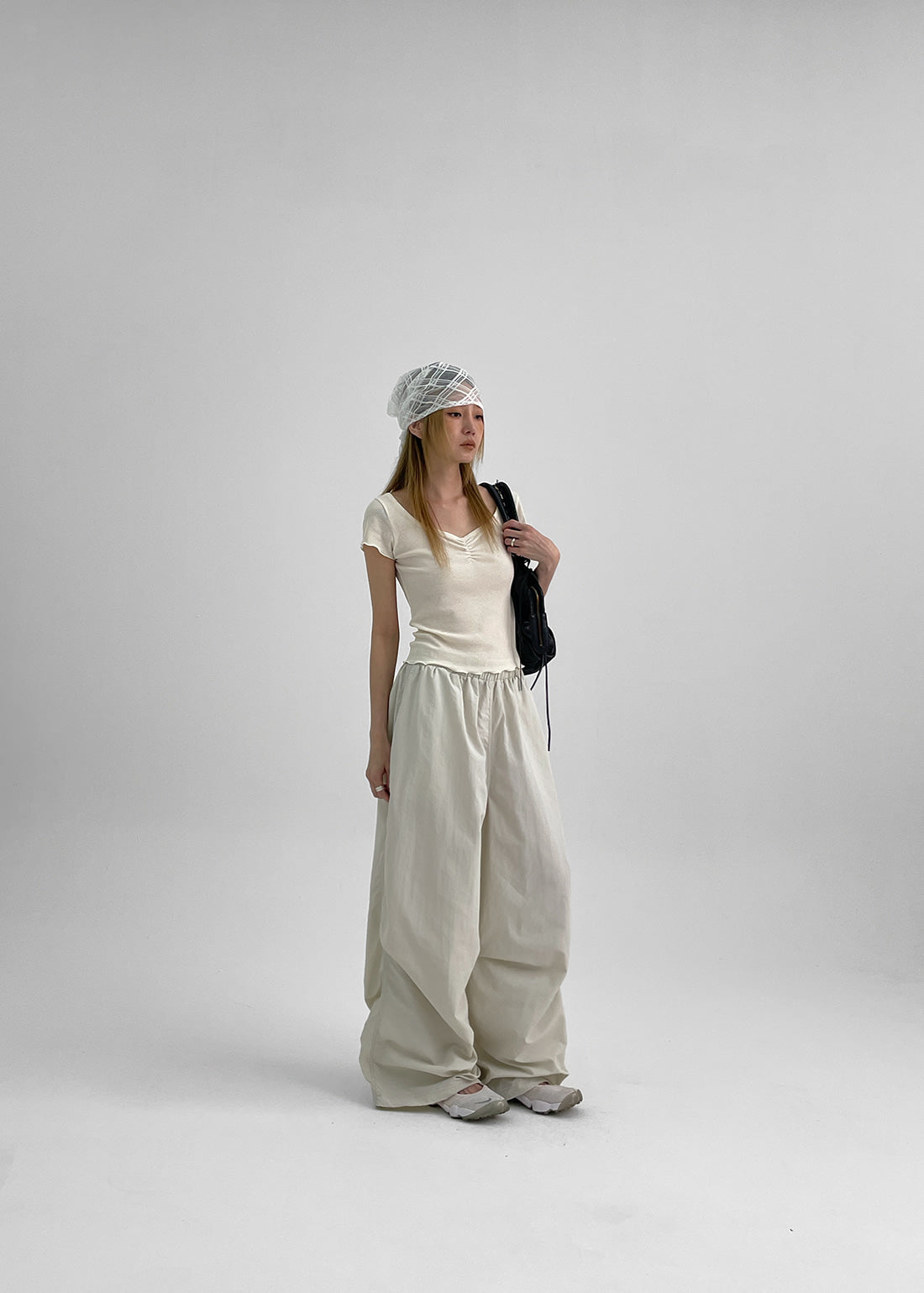 [韓國製造🇰🇷] Bellini Shirring V-neck Short Sleeve Tee / 3colors