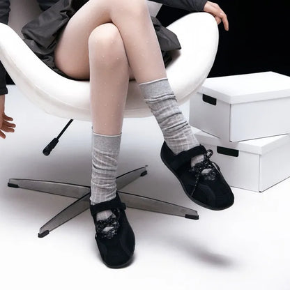 [:DOT EDITION] ROMARY Suede Lace-up Sneakers