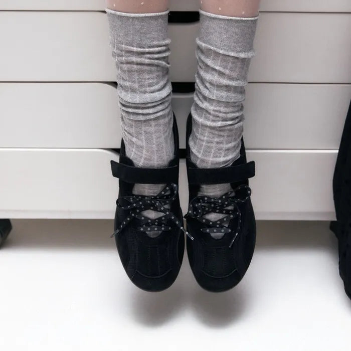 [:DOT EDITION] ROMARY Suede Lace-up Sneakers