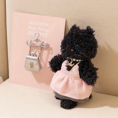 J.ESTINA Mignon Meow Keyring / Black Tina