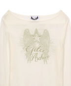 GILA ARCHIVE STAR WING SHEER LONG SLEEVE_WH