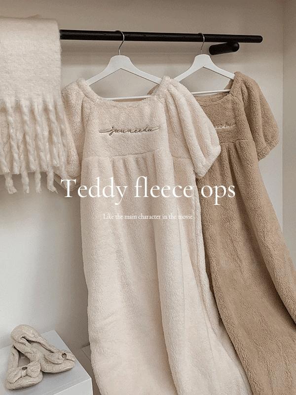 [韓國售出3000+⭐️] J'eu Teddy Short Sleeve Sleeping Dress Pajamas 2colors