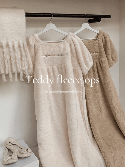 [韓國售出3000+⭐️] J'eu Teddy Short Sleeve Sleeping Dress Pajamas 2colors
