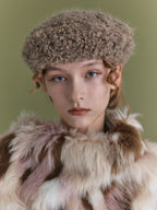 POESIEDAME INES BERET IN COCOA TERRY