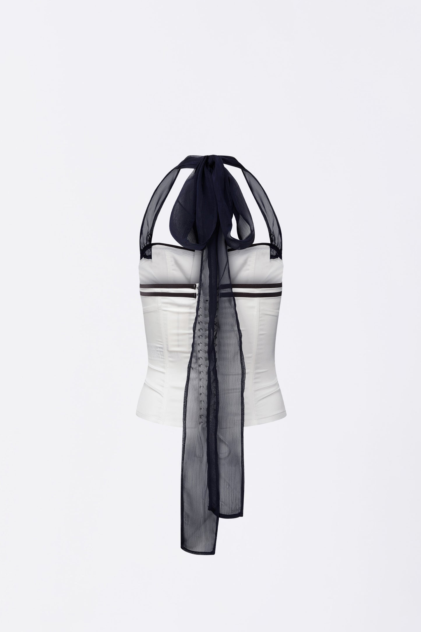 Marine Halter Corset White