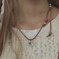 NFF Totem Leather Necklace-white