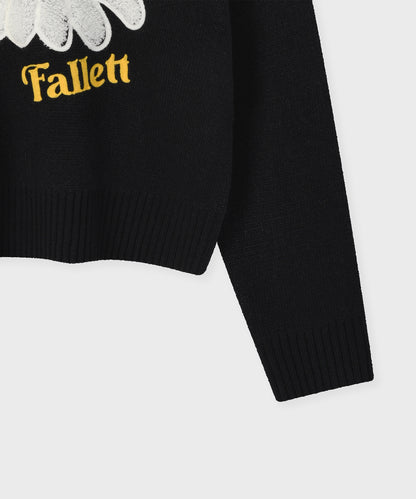 [Fallet x Lee] Sun Flower Knit / navy