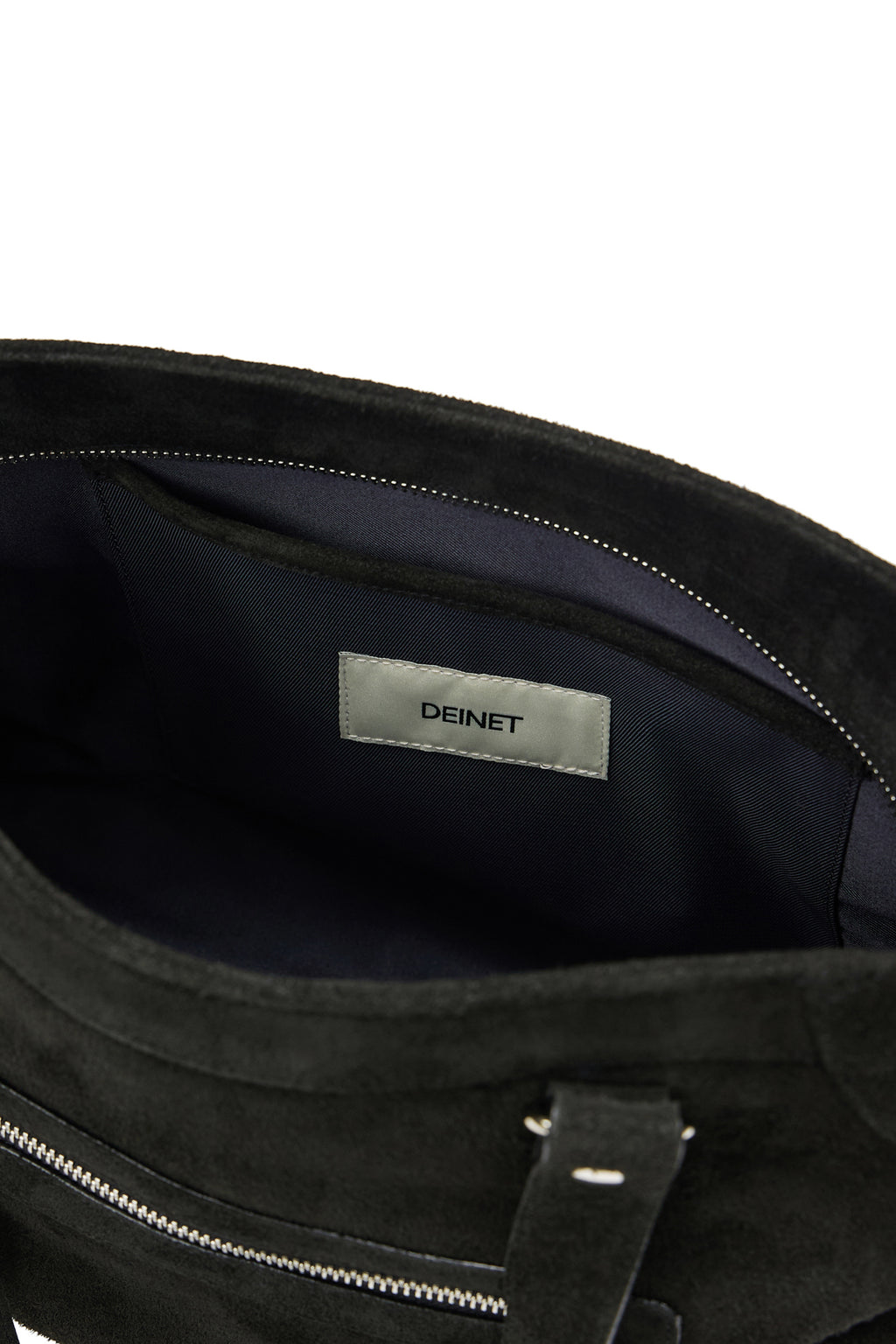 DEINET STUD POCKET BIG BAG IN SUEDE BLACK