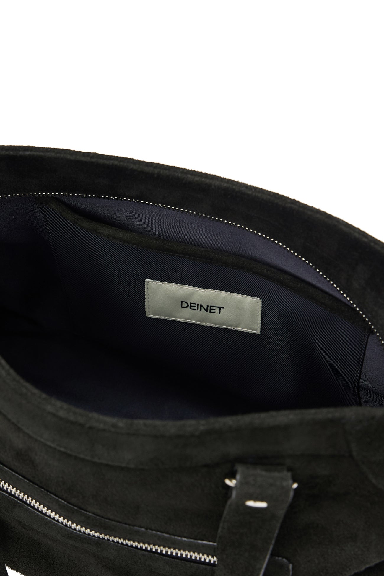 DEINET STUD POCKET BIG BAG IN SUEDE BLACK