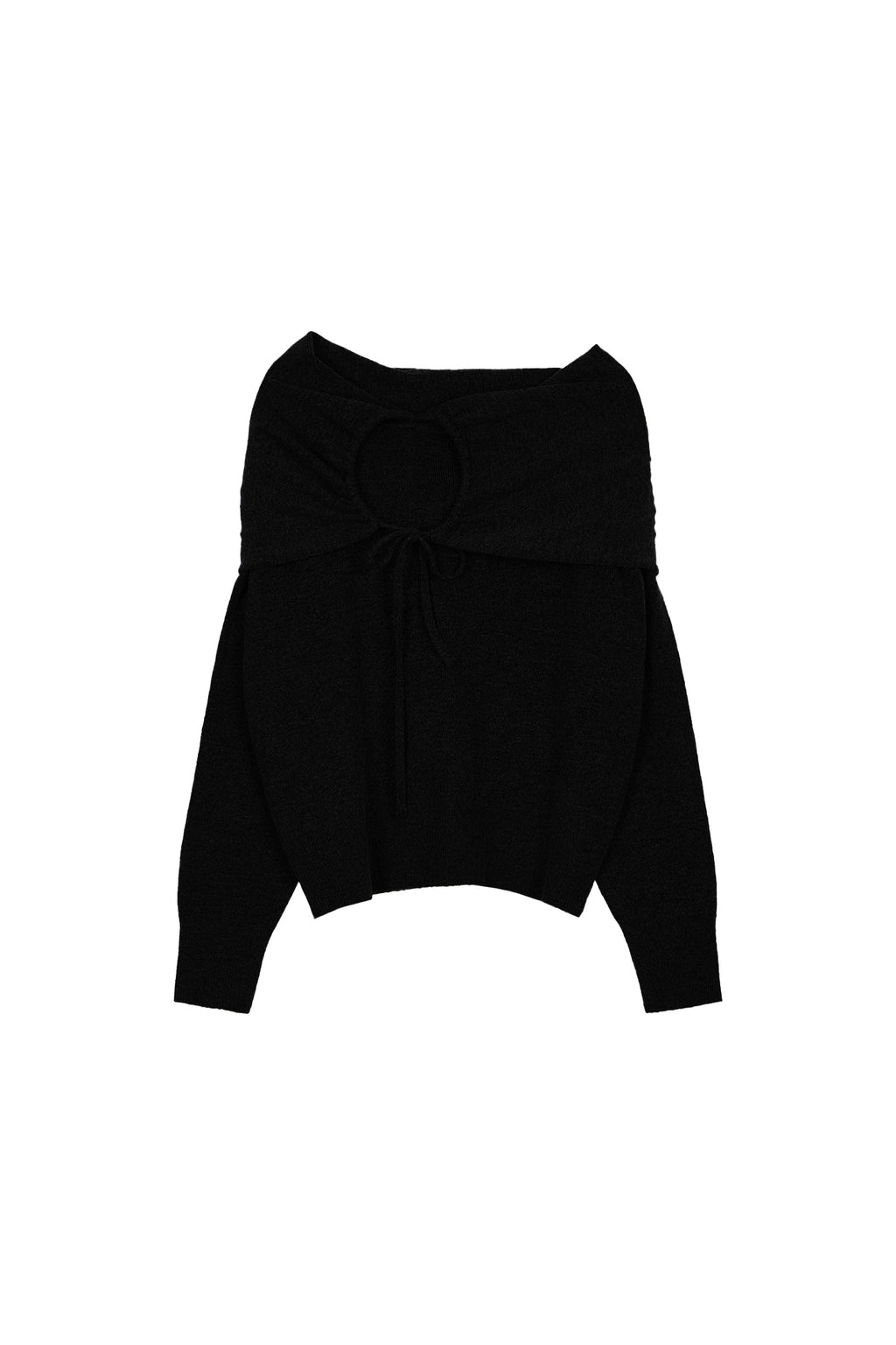 DEINET HUG ME STRING OFF SHOULDER KNIT / 2COLORS