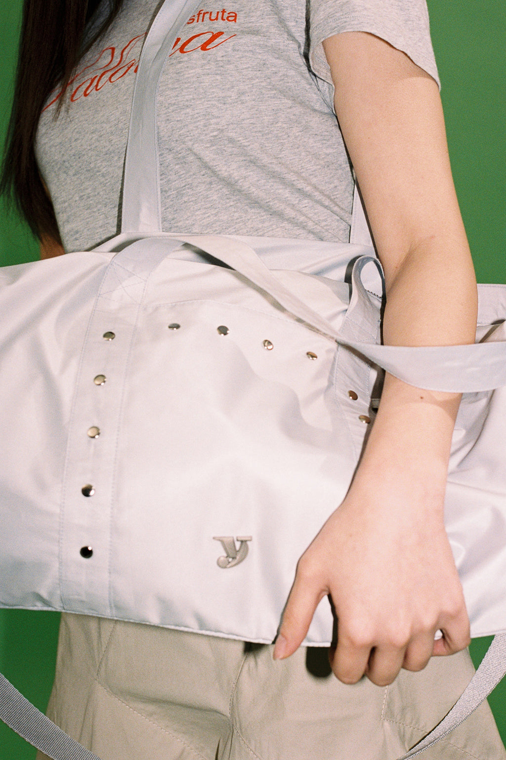 Yeomim stud duffle bag / cool grey