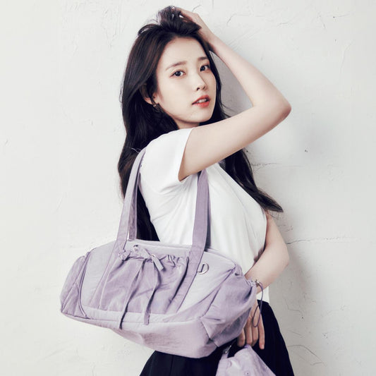 NB New Balance Glossy Ribbon Duffle Bag / violet