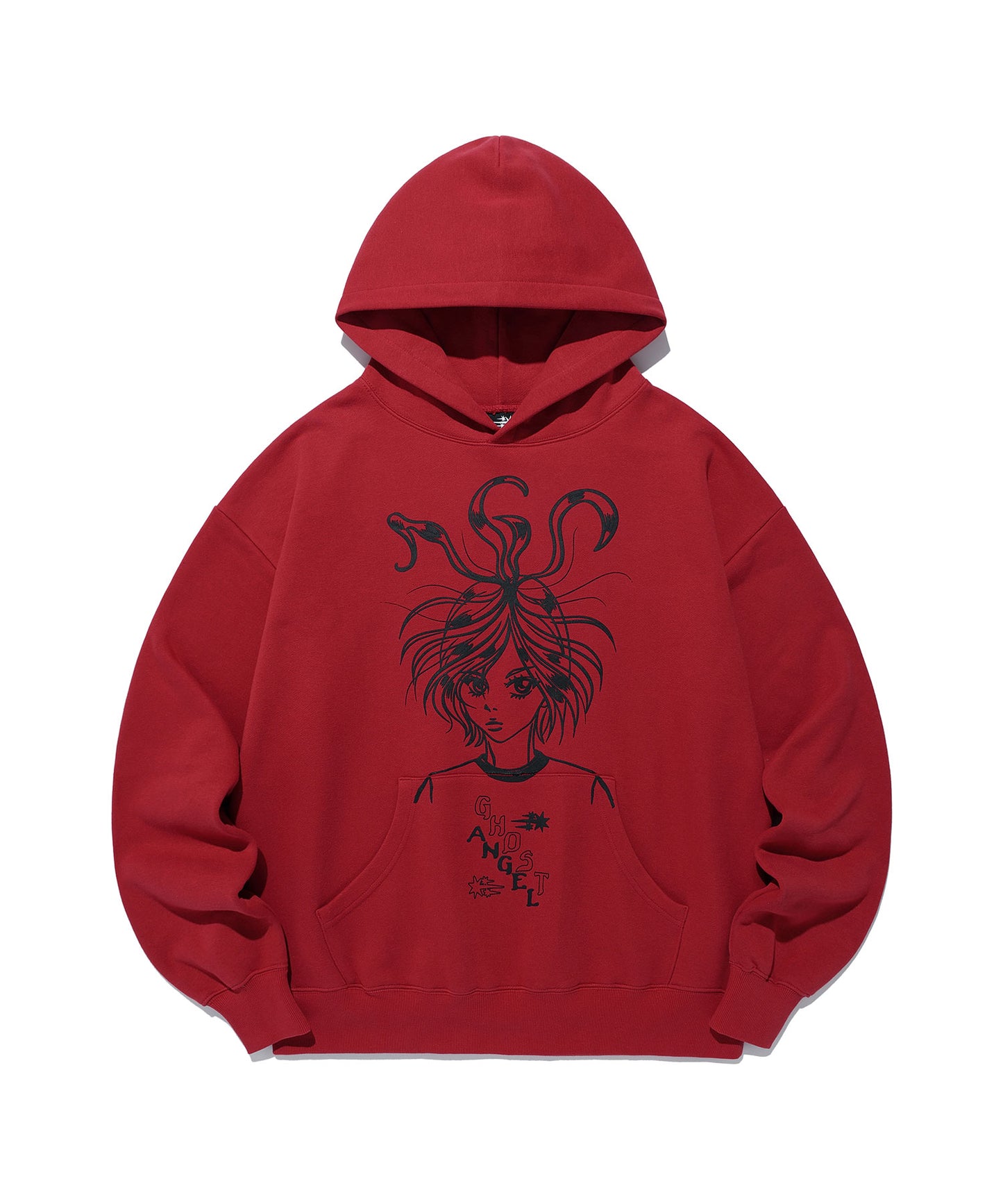 niceghostclub GHOST ANGEL UNIFORM HOODIE [RED]