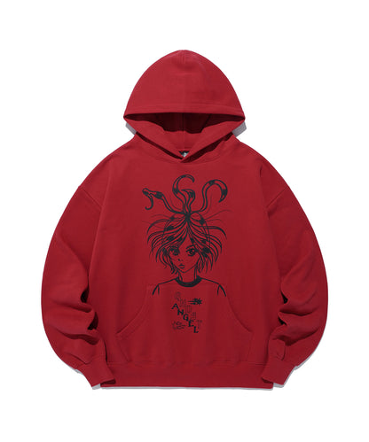 niceghostclub GHOST ANGEL UNIFORM HOODIE [RED]