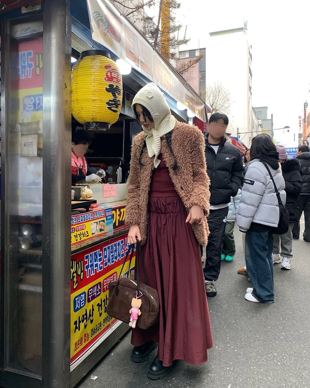 Heeari Sage Suede Square Bag / Brown