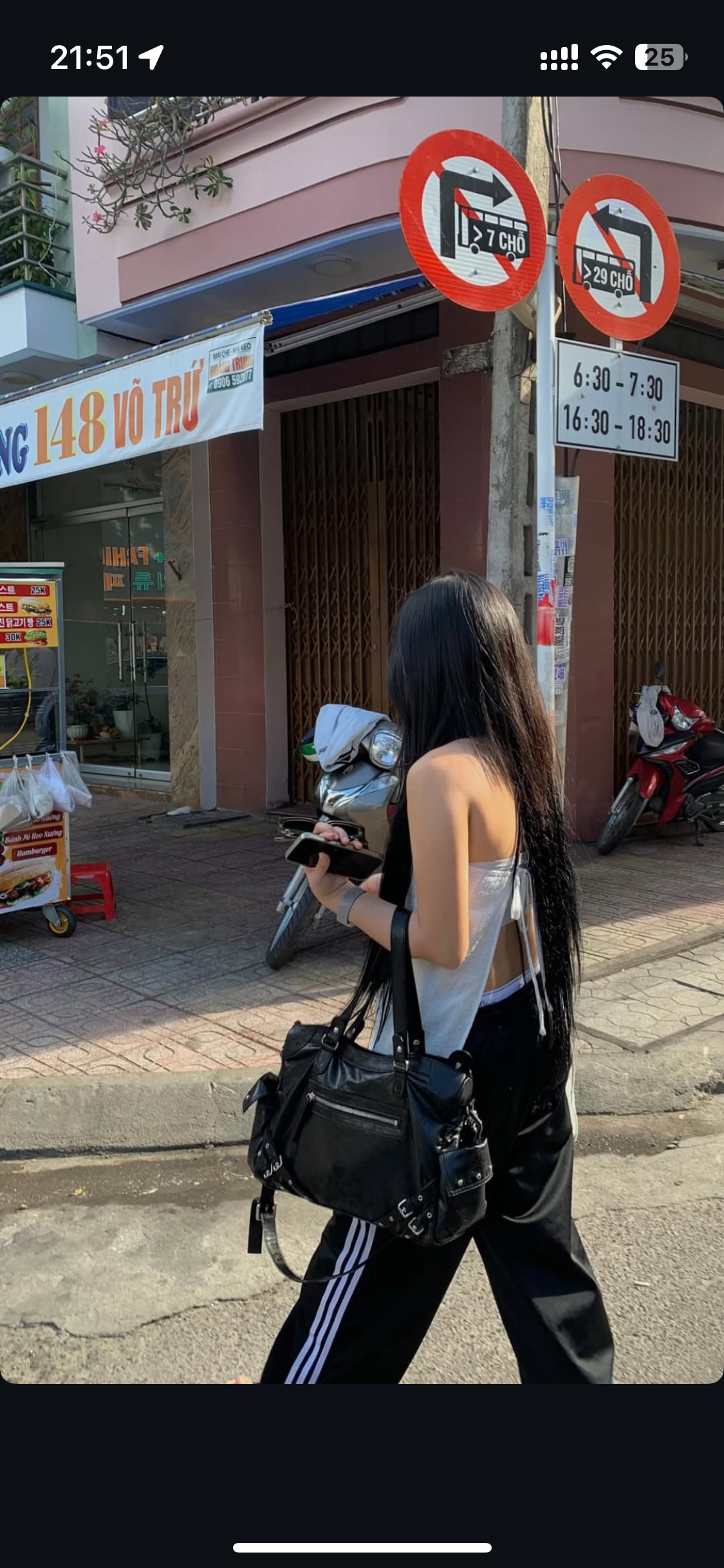 DEINET NEW STUD STRING BIG BAG IN BLACK