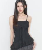 [ILLIGO] RIBBON TIE SLEEVELESS_3 COLORS