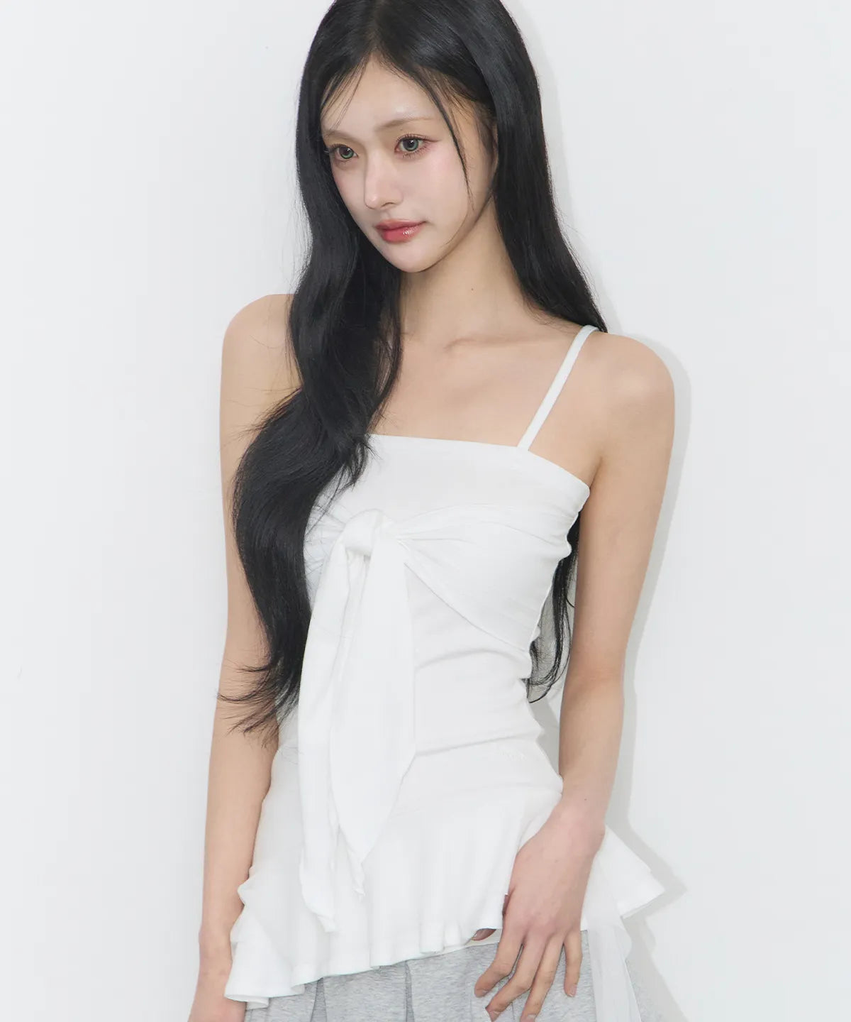 [ILLIGO] RIBBON TIE SLEEVELESS_3 COLORS