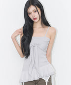 [ILLIGO] RIBBON TIE SLEEVELESS_3 COLORS