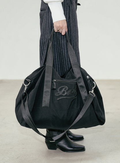 BADBLOOD Logo Nylon Duffle Bag / Black