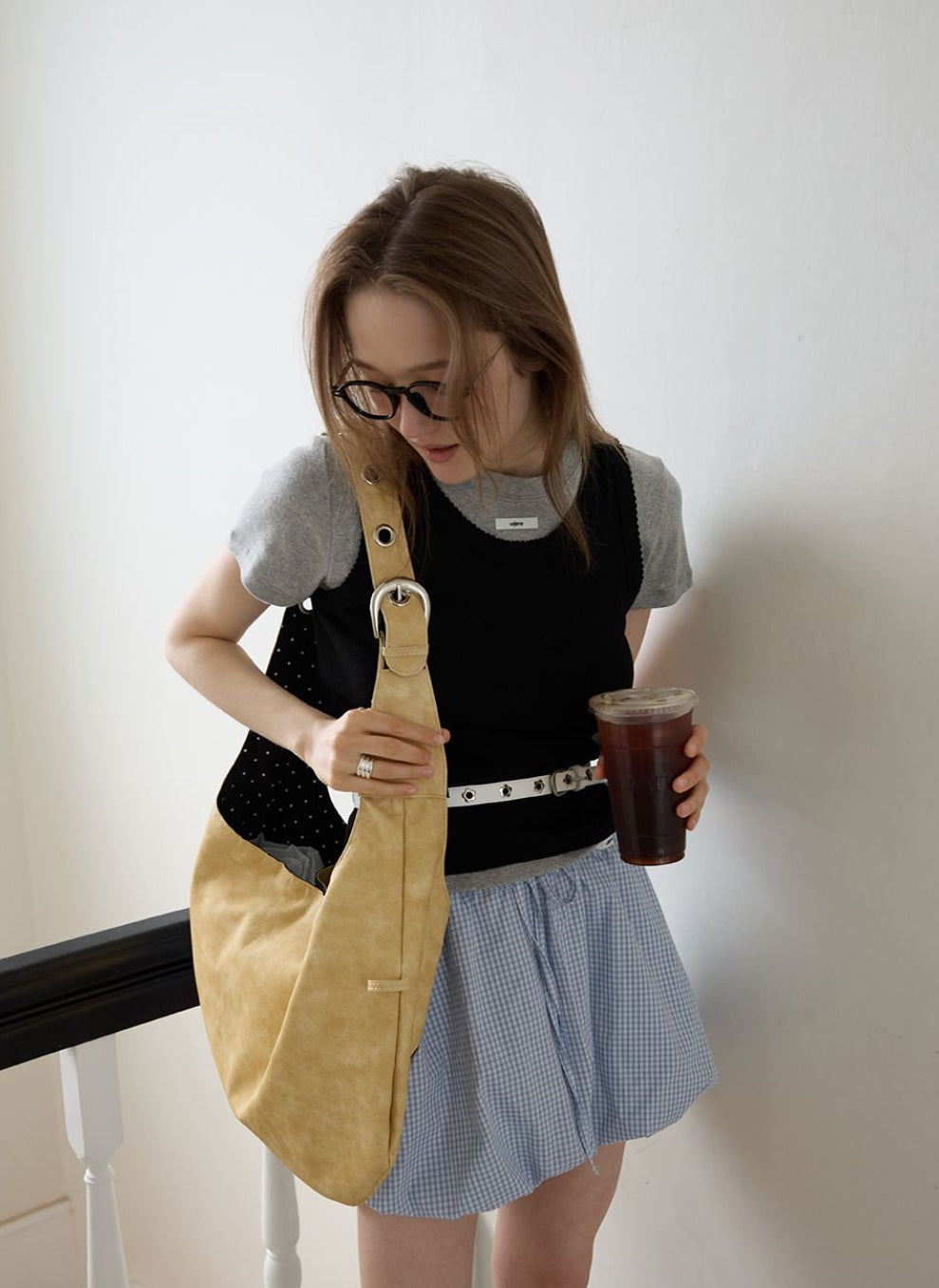 LETERIE BUCKLE REVERSIBLE SHOULDER BAG_4COLORS