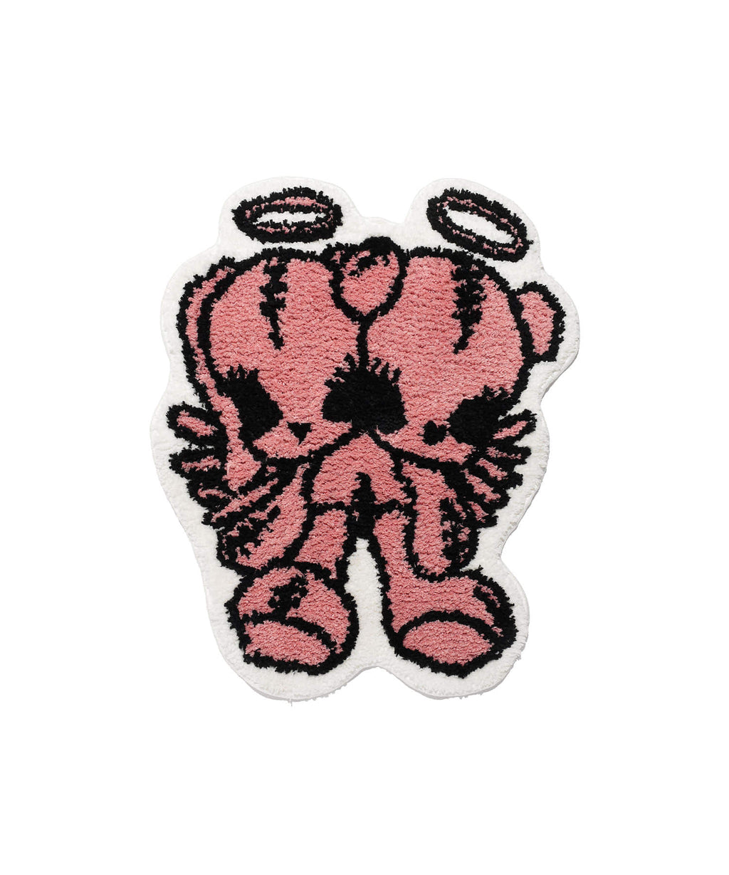 niceghostclub angel check big big half shirt [pink]