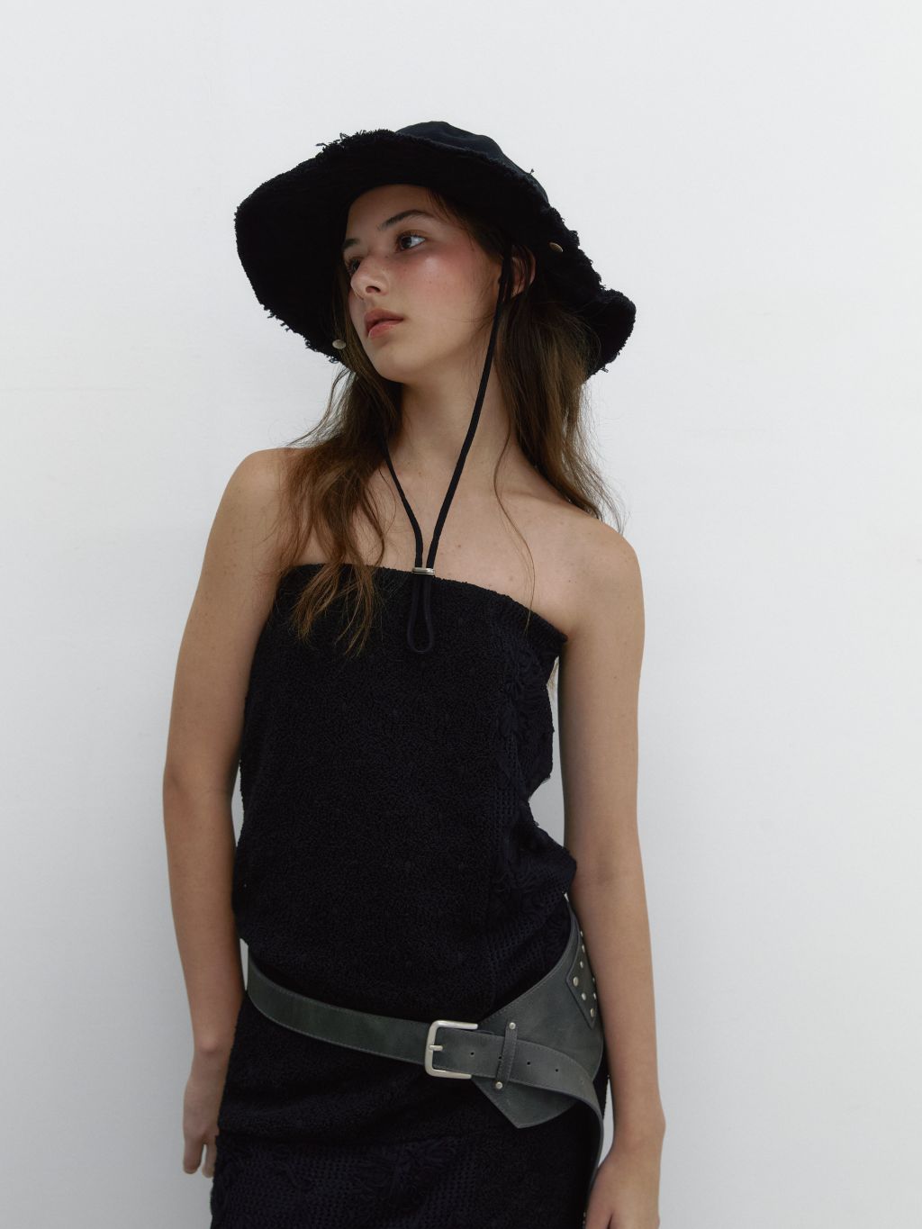 ASURA STUD COTTON HAT (BLACK)