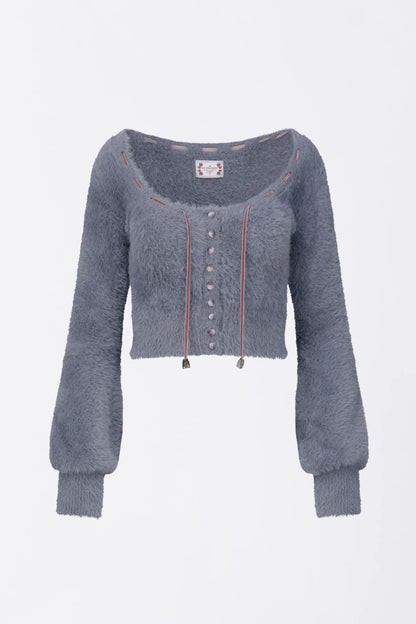 Angora Cardigan Blue