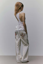 Sculptor X Ed Hardy Cracked Angel Denim Ivory