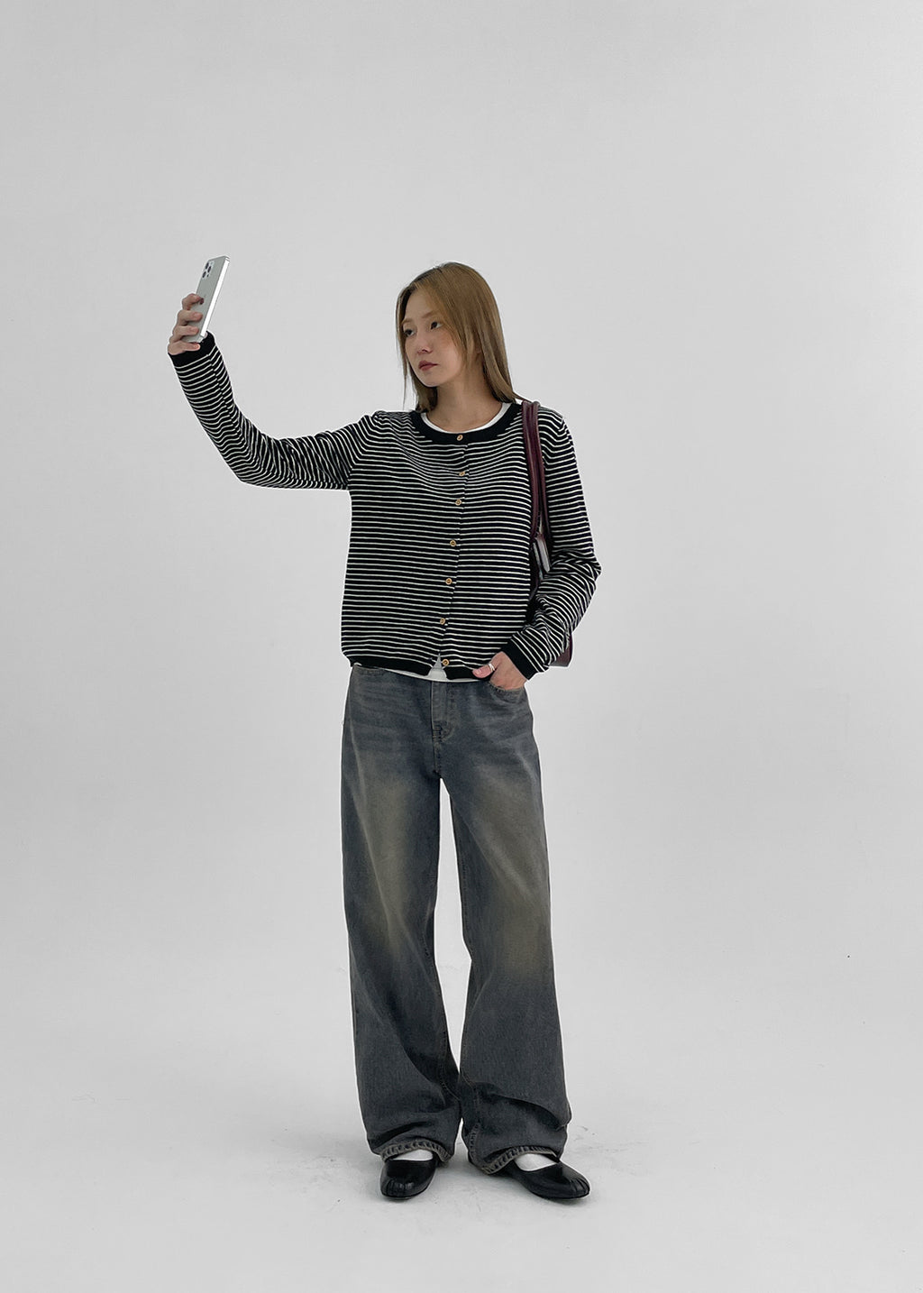 韓國製造 Best Wide Denim Pants / Dark