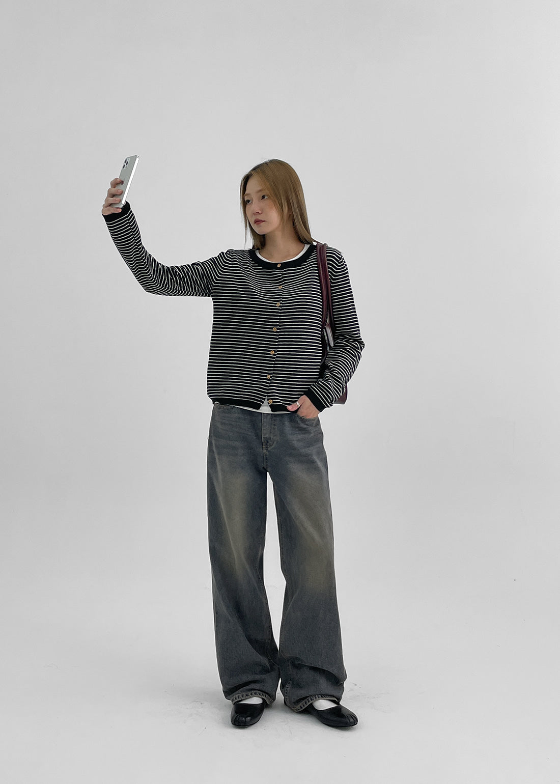 韓國製造 Best Wide Denim Pants / Dark