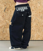 [LSC] Cross Button Wide Cotton Belt Bag Pants - 3 Colors
