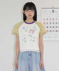 [RONRON] BETTY BOOP MINI STAR STITCH RAGLAN T SHIRT_YELLOW