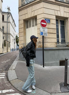 [DEINET] BELTED POCKET SHOULDER BAG IN BLACK