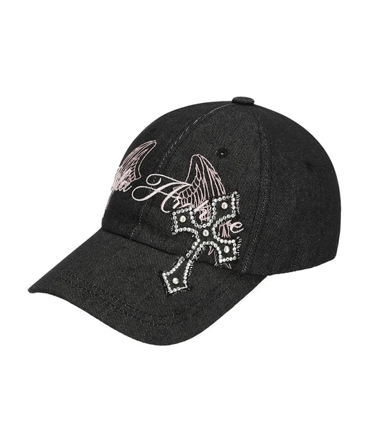 CROSS PATCHED WING BALLCAP_BLACK