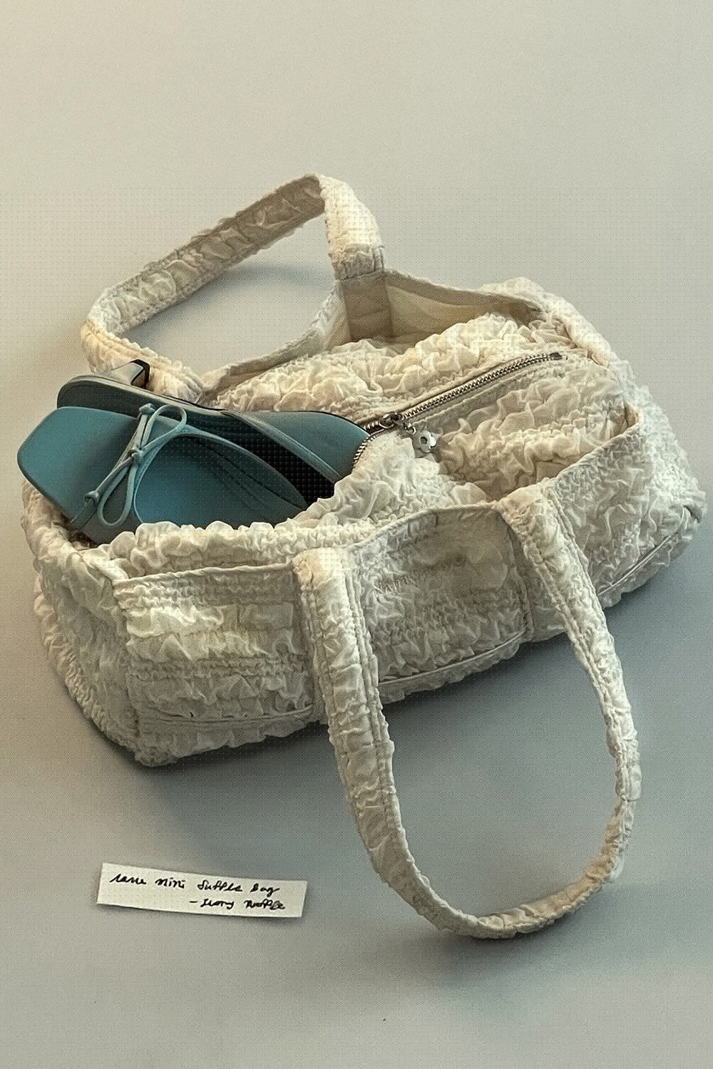 NANACREW MINI DUFFLE BAG - IVORY RUFFLE