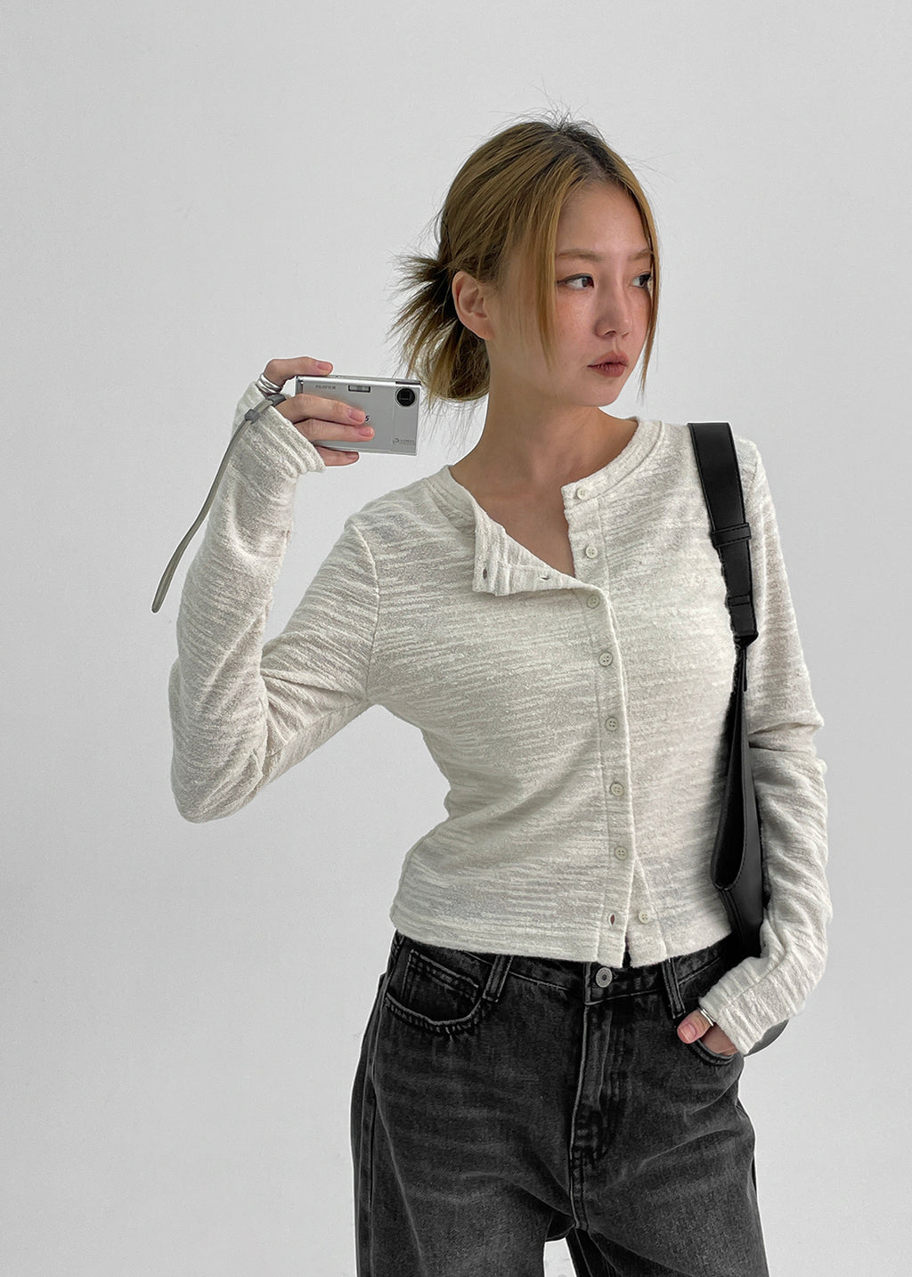 韓國製造 Tweed Cardigan / Cream