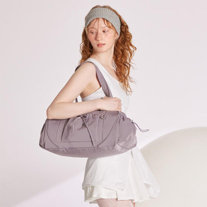 NB New Balance Glossy Ribbon Duffle Bag / violet