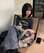 [FANCY CLUB] PLASTIC KISS ONE-SHOULDER TOP_5 COLORS