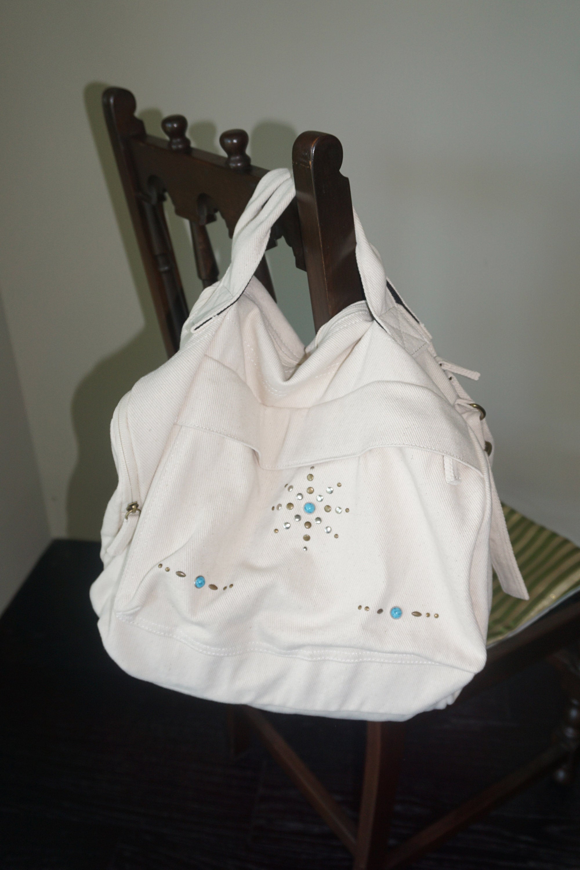 Sculptor Three-Way Stud Twill Bag Natural