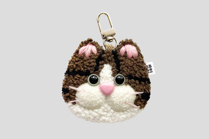 [handmade] "Ugly" Cat Keyring - stripe tabby