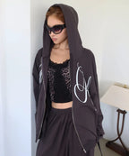 [WAVEGIRL] SINGLE WAVY HOOD ZIP-UP_3 COLORS